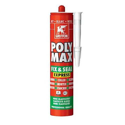 colle de montage et mastic d?étanchéité - griffon poly max fix&seal express - blanc - griffon 6150450