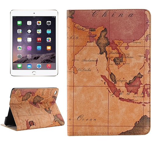 Wewoo Smart Cover marron pour iPad Mini 4, livraison aléatoire cartes et portefeuille Carte motif horizontal Flip Smart étui en cuir avec titulaire fentes