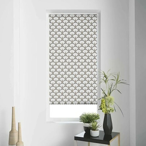 Paris Prix Store Enrouleur Tamisant Art Déco Chic 60x180cm Gris