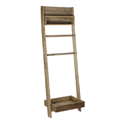 Pegane Etagère en bois recyclé coloris naturel - Longueur 62 x Profondeur 45 x Hauteur 178 cm