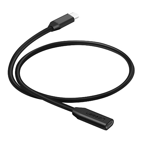 Câble d'extension USB-C Mâle vers USB-C Femelle 50cm Multifonctions Ugreen Noir