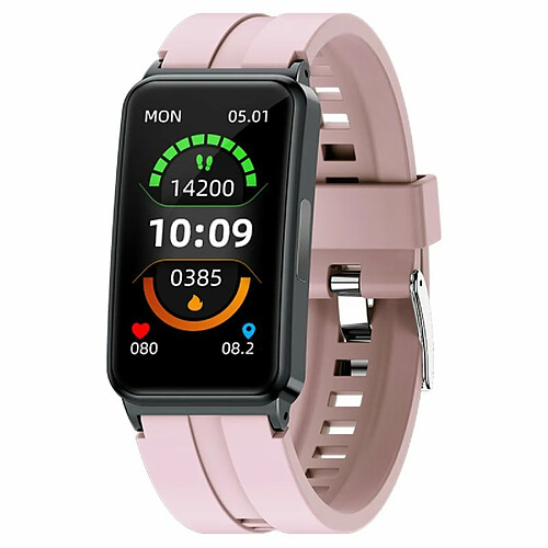 Ep01 Montre Intelligente Capteur G Pression Artérielle Température Corporelle Ecg Surveillance Du Sommeil Bracelet De Sport Rose