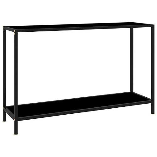 vidaXL Table console Noir 120x35x75 cm Verre trempé