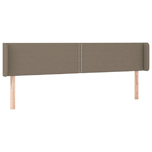 Maison Chic Tête de lit moderne avec oreilles pour chambre - Décoration de lit Taupe 163x16x78/88 cm Tissu -MN68574