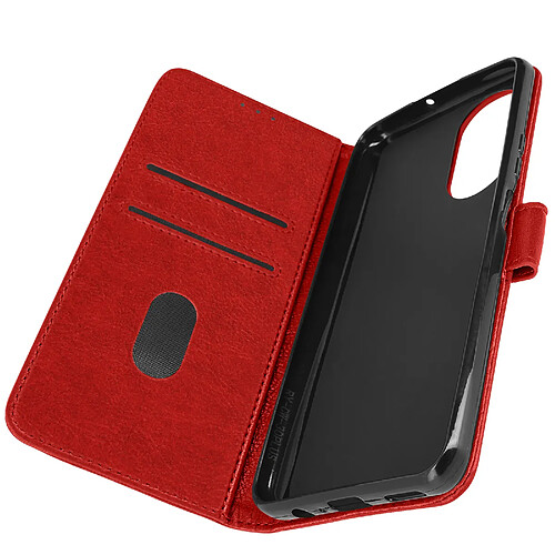 Avizar Housse Honor X7 Clapet Portefeuille Fonction Support Vidéo rouge