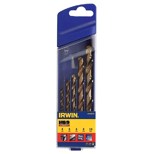 Irwin Set de 5 forets HSS Pro Cobalt 4/5/6/8/10 mm de 10502570