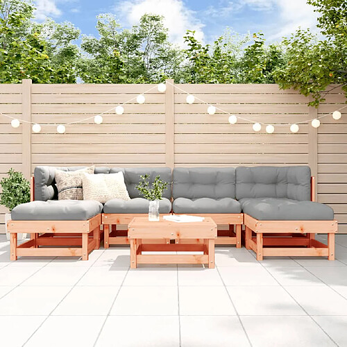 vidaXL Salon de jardin 7 pcs bois massif douglas