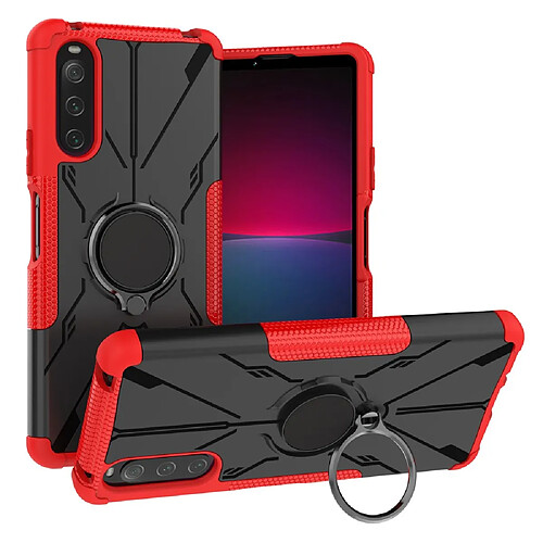 Coque en TPU 2-en-1, anti-choc avec béquille pour votre Sony Xperia 10 IV 5G - rouge