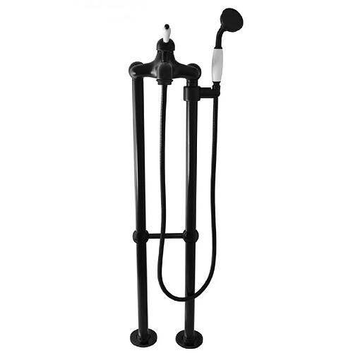 Rav Colonne de douche sur pied LABE avec douchette en laiton noir 110 cm