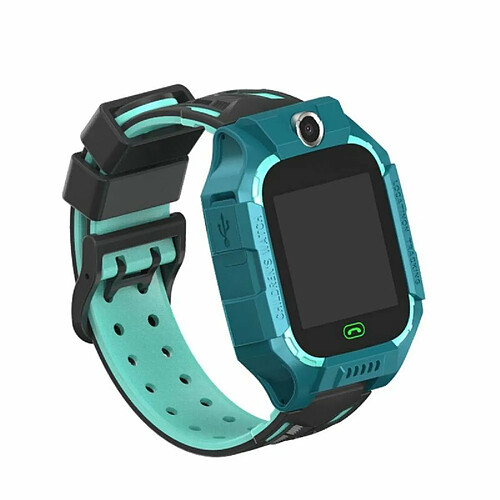 Enfants Montre Intelligente Téléphone Enfants Gps Tracker Montre Avec Sos Anti-Perdu Alarme Écran Numérique Réveil Montre Vert