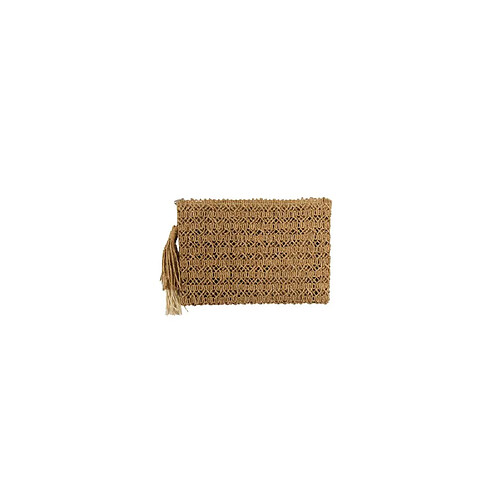 Douceur D'Interieur Pochette en paille - L 23 x H 15 cm - Lin