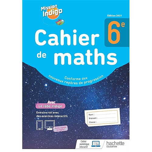 Cahier de maths 6e