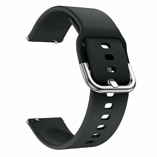 Riffi Bracelet en silicone Riff pour Samsung Galaxy Watch d'une largeur de 20 mm Noir