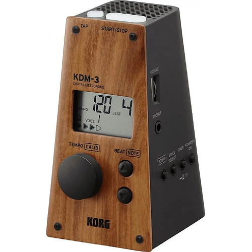 Korg KDM-3 - Métronome Traditionnel avec haut-parleur résonant Bois