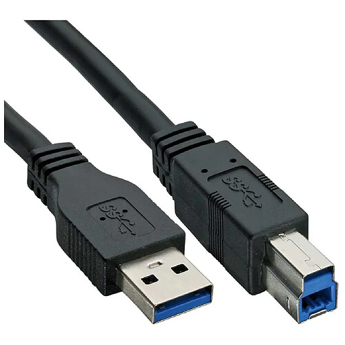 Câble InLine® USB 3.0 de type A mâle à Ty B mâle noir 2m