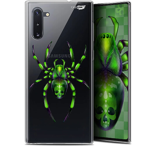 Caseink Coque arrière Samsung Galaxy Note 10 (6.3 ) Gel HD [ Nouvelle Collection - Souple - Antichoc - Imprimé en France] Arraignée Verte