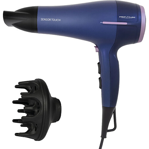 Sèche-cheveux ionique professionnel 3 niveaux de température 2 vitesses, 2200, Bleu, Proficare, HTD 3030