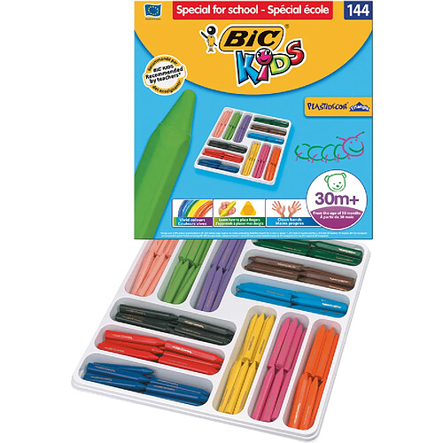 BIC Crayon de cire Plastidecor Triangle, garniture scolaire ()