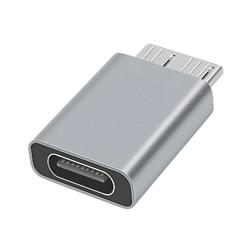 Avizar Adaptateur USB-C femelle vers Micro B mâle Charge Synchronisation Compact Gris