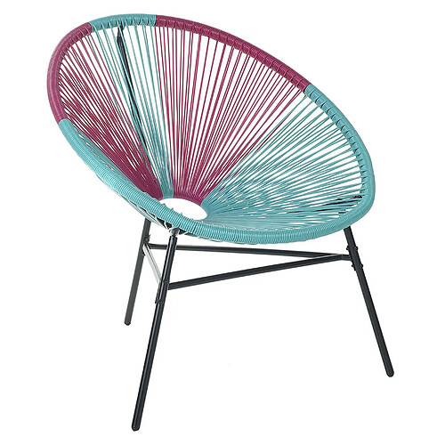 Beliani Chaise de jardin ACAPULCO Turquoise