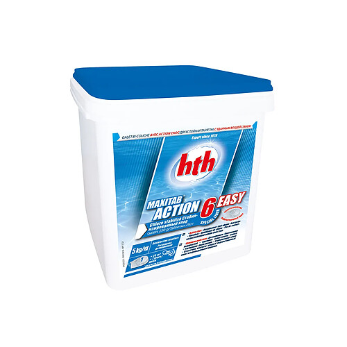 Chlore 6 actions en galets spécial liner Maxitab Action 6 Choco 5 kg - HTH