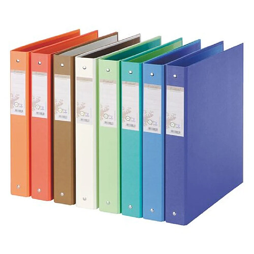 Classeur 4 anneaux carton recyclé Exacompta Forever A4 dos 3,5 cm couleurs assorties - Lot de 10