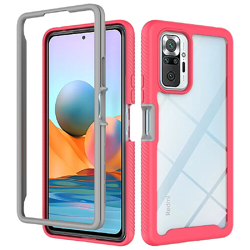 Coque en TPU hybride rose foncé pour votre Xiaomi Redmi Note 10 Pro/Note 10 Pro Max