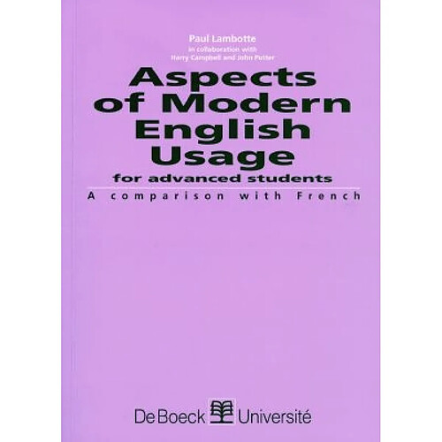 Aspects of modern English usage for advanced students : a comparison with French · Occasion