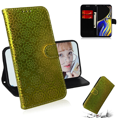 Wewoo Housse Coque Pour Galaxy Note 9 couleur unie boucle magnétique coloré horizontale étui en cuir PU avec titulaire et fentes cartes et portefeuille et lanière or