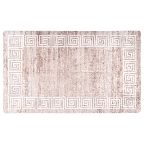 vidaXL Tapis lavable beige 120x170 cm antidérapant