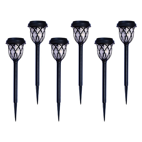 6x Jardin Extérieur LED Chemin De Paysage Solaire Allume Des Lampes De Jardin Lumière Blanche