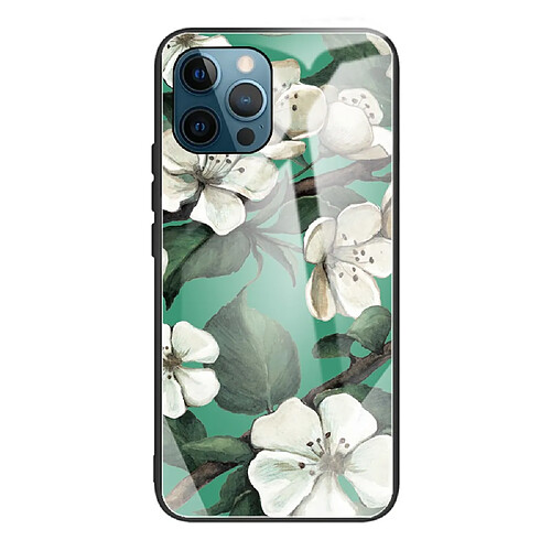 Coque en TPU anti-rayures hybride fleur blanche pour votre Apple iPhone 13 Pro 6.1 pouces