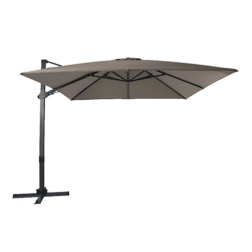 AXI Apollo Premium Parasol Déporté Gris/Taupe - Parasol Déporté Rectangulaire 300x300cm - Parasol Pied Déporté, structure aluminium - Rotation 360 - Parasol Déporté Inclinable - Résistant aux UV