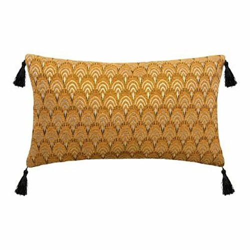 Coussin Déco Lurex Art 30x50cm Ocre