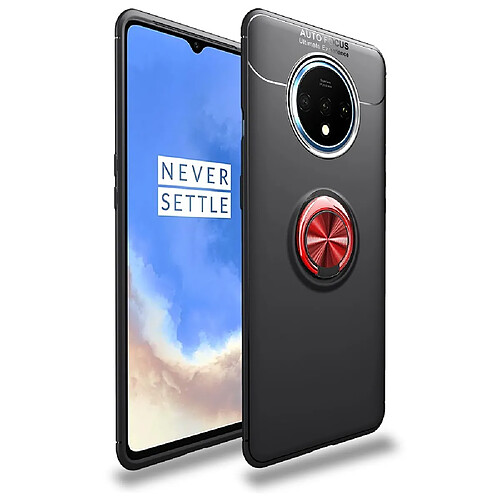 Lenuo Coque en TPU avec béquille noir/rouge pour votre OnePlus 7T