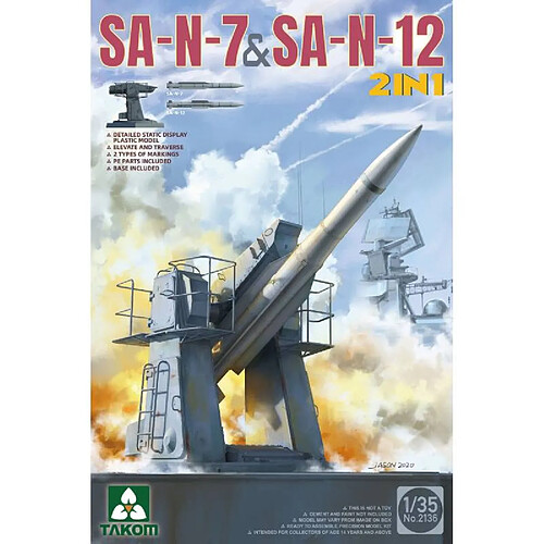 Takom Maquette Lance Missile Sa-n-7 & Sa-n-12 Russian Navy Anti Aircraft Missile 2 In 1