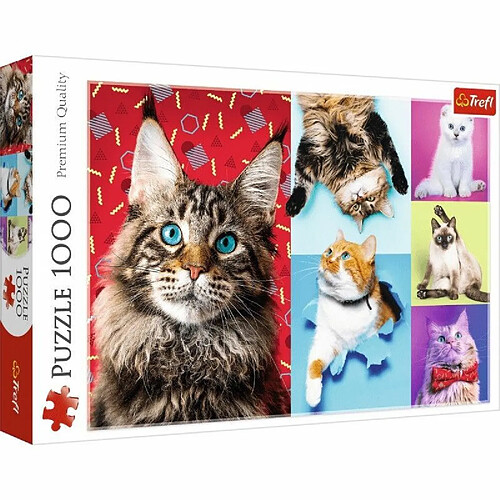 trefl - puzzle 1000pezzi happy cats [wztrft0uj005919]