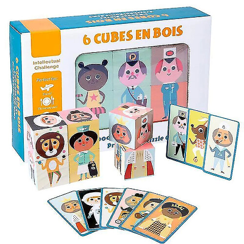 Universal Personnages en bois assortis puzzle des jouets en bois parent enfant interactif jeu éducation