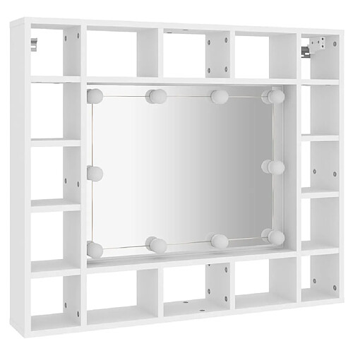 Helloshop26 Armoire de miroir 91 x 15 x 76,5 cm avec led blanc 02_0006540