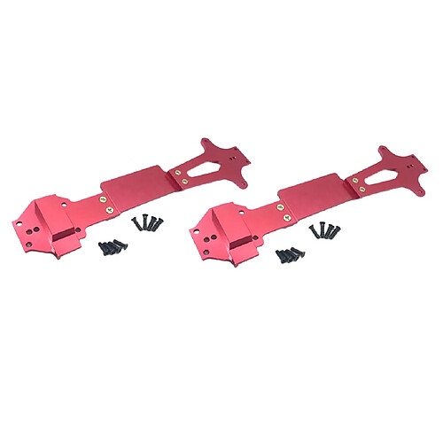 2x Mise à Niveau Pièces Métal Radio Plateau Pour Wltoys 1/14 144001 RC Voiture Pièces Rouge