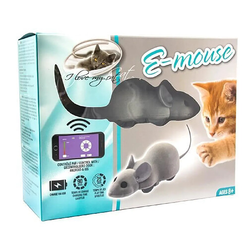 RIGA Souris connectee E Mouse - I Love my cat - Pour chat