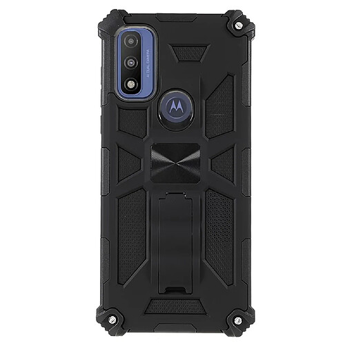 Coque en TPU anti-rayures avec béquille noir pour votre Motorola G Pure