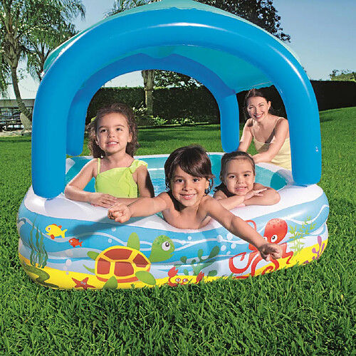 Bestway Piscine de jeu avec auvent bleu 140x140x114 cm 52192