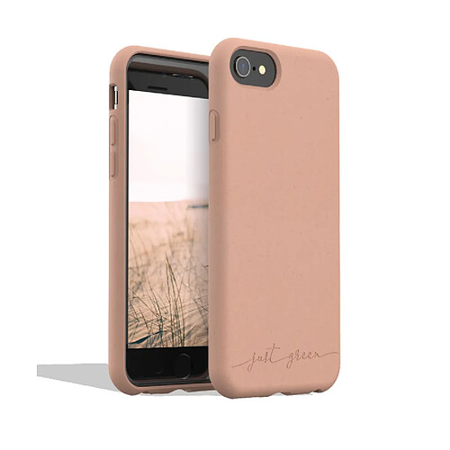 BIGBEN Coque iPhone SE 2022/SE/8/7/6S/6 Natura Sand - Eco-conçue Just Green