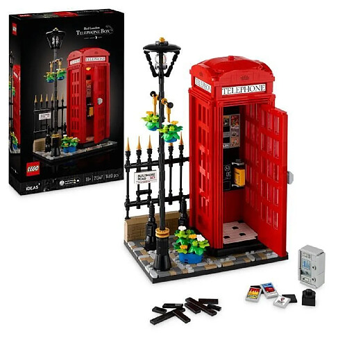 LEGO Ideas 21347 Cabine Téléphonique Londonienne Décoration Maison pour les Anglophiles