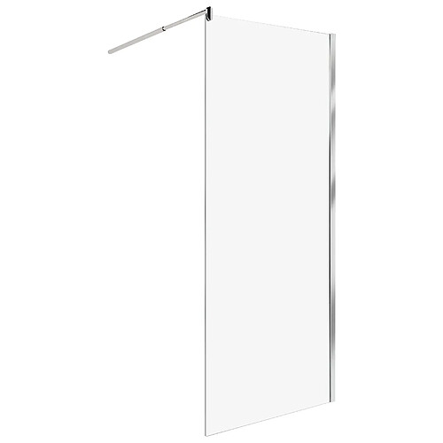 Beliani Parois de douche AHAUS 80 x 190 cm Argenté