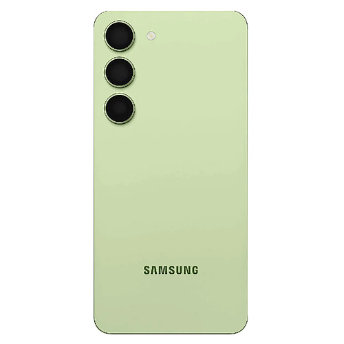 Vitre Arrière pour Samsung Galaxy S23 avec Lentille Caméra Original Vert Citron