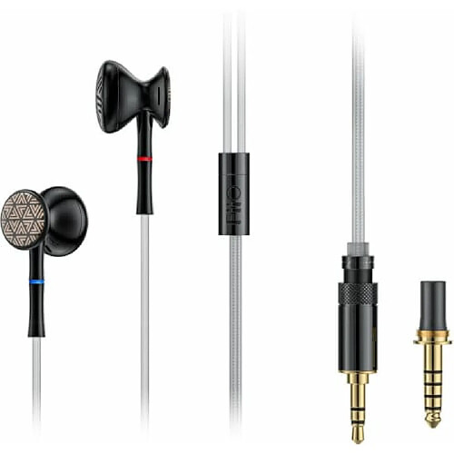 Autrement FF3 Écouteurs Filaire 105dB Jack 3.5mm Intra-Auriculaire Leger Haute Résolution Inox Noir