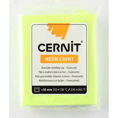 Pâte Cernit Néon 56 g Jaune (700) - Cernit