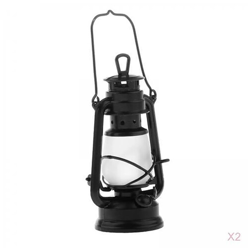 2 Pièces 1/6 Vintage LED Lampe à Huile Lanterne Lumières Chaudes pour 12 `` Figurine Jouet